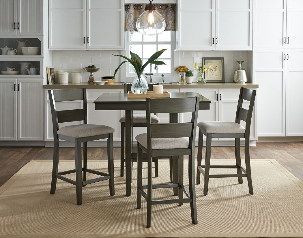 Standard Furniture Dining Room Counter Height Table, With 4 Chairs
